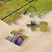 Butterflies op een kleurrijk Rustisch Hout Legpuzzel (Zijkant)