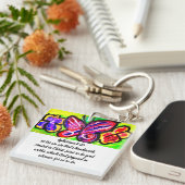 Butterflies op een mooie magneet sleutelhanger (Voorkant Rechts)