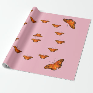 Butterflies op elke kleur cadeaupapier