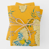 Butterflies op Flowers Japans afdrukken Inpakpapier Vel (In situ)