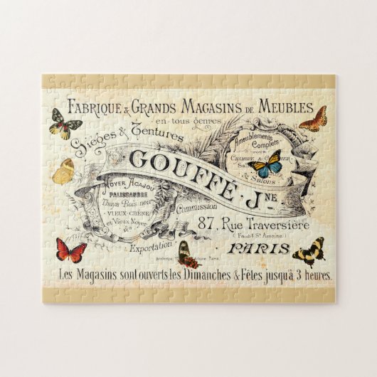 Butterflies op Franse advertentie Legpuzzel (Horizontaal)