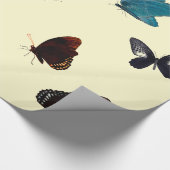 Butterflies op geel omlooppapier cadeaupapier (Hoek)