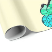 Butterflies op geel omlooppapier cadeaupapier (Rol Hoek)