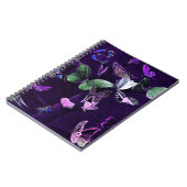 Butterflies op Paars Notitieboek (Linkerzijde)