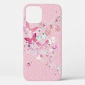 Butterflies op pokadots Case-Mate iPhone case (Achterkant)