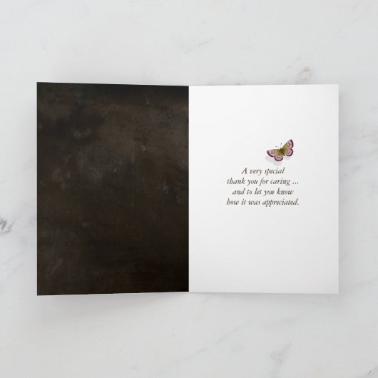 Butterflies op Puff Flower Hartelijk dank Kaart (Binnen)