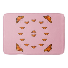 Butterflies op roze Bath Mat
