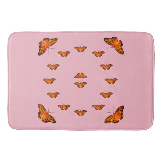 Butterflies op roze Bath Mat (Voorkant)