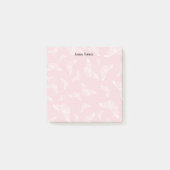 Butterflies op roze Post-it Notes (Voorkant)