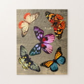 Butterflies op Sepia Background Legpuzzel (Verticaal)