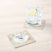 Butterflies op Shabby Collage Jubileum Kartonnen Onderzetters (Insitu)