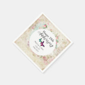 Butterflies op Shabby  Collage Jubileum Servet (Hoek)