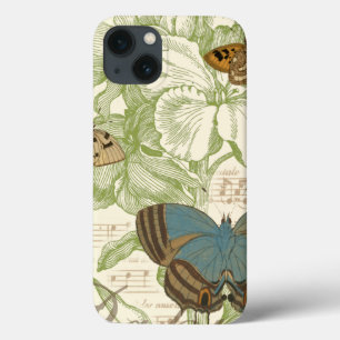 Butterflies op vel Music met Floral Design Case-Mate iPhone Case