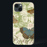 Butterflies op vel Music met Floral Design Case-Mate iPhone Case<br><div class="desc">Een groen bloemontwerp en bladmuziek fungeert als achtergrond voor een trio vlinders in dit stuk van Vision Studio. Het Franse woord voor vlinder, papillon, wordt ook aan de onderkant van het stuk omarmd. Als je een grote liefde hebt voor vlinders, natuur, of net als jezelf omringt met schoonheid, is dit...</div>