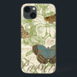Butterflies op vel Music met Floral Design Case-Mate iPhone Case<br><div class="desc">Een groen bloemontwerp en bladmuziek fungeert als achtergrond voor een trio vlinders in dit stuk van Vision Studio. Het Franse woord voor vlinder, papillon, wordt ook aan de onderkant van het stuk omarmd. Als je een grote liefde hebt voor vlinders, natuur, of net als jezelf omringt met schoonheid, is dit...</div>