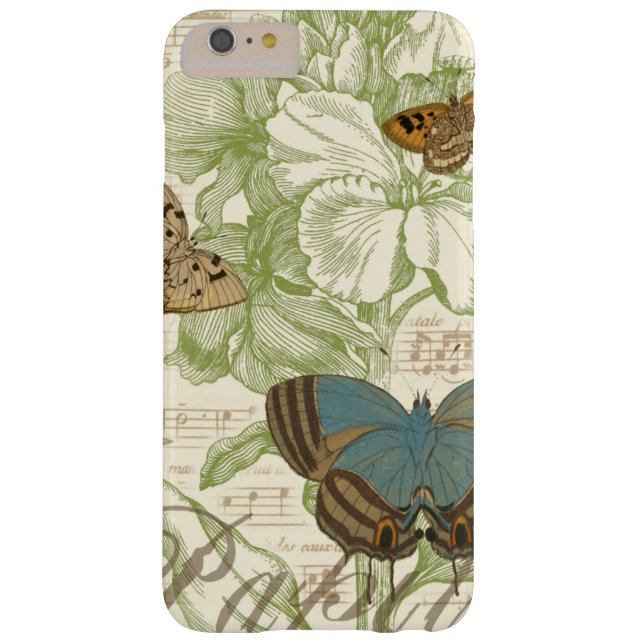 Butterflies op vel Music met Floral Design Case-Mate iPhone Case (Achterkant)