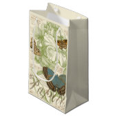 Butterflies op vel Music met Floral Design Klein Cadeauzakje (Voorkant Gekanteld)