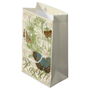 Butterflies op vel Music met Floral Design Klein Cadeauzakje