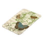 Butterflies op vel Music met Floral Design Magneet (Linkerzijde)