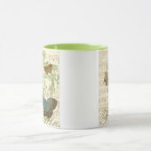 Butterflies op vel Music met Floral Design Mok (Midden)