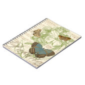 Butterflies op vel Music met Floral Design Notitieboek (Linkerzijde)