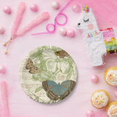 Butterflies op vel Music met Floral Design Papieren Bordje (Feest)