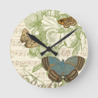 Butterflies op vel Music met Floral Design