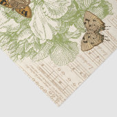 Butterflies op vel Music met Floral Design Tissuepapier (Detail)