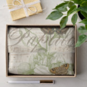 Butterflies op vel Music met Floral Design Tissuepapier (Geschenk)