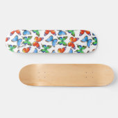 Butterflies op White & Name of Text Persoonlijk Skateboard (Horizontaal)