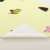 Butterflies op Yellow Sherpa Blanket Deken (3/4)