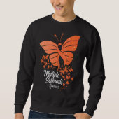 Butterflies & Orange Ribbon Multiple Sclerosis Awa Trui (Voorkant)