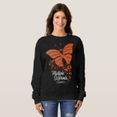 Butterflies & Orange Ribbon Multiple Sclerosis Awa Trui (Voorkant volledig)