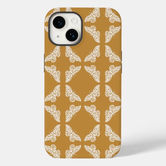 Butterflies, Oranje kunst Case-Mate iPhone Case (Achterkant)