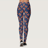 Butterflies Oranje roze en zwart patroon Leggings (Achterkant)