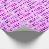 Butterflies, orchidee, violet en magenta cadeaupapier (Hoek)