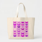 Butterflies, orchidee, violet en magenta grote tote bag (Voorkant)