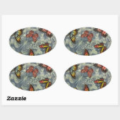 Butterflies Ovale Sticker (Vel)
