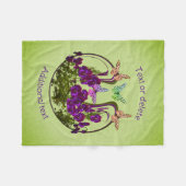 Butterflies over Abstracte ventilatorkunst op maat Fleece Deken (Voorkant (Horizontaal))