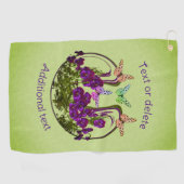 Butterflies over Abstracte ventilatorkunst op maat Golfhanddoek (Horizontaal)