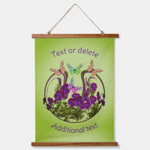 Butterflies over Abstracte ventilatorkunst op maat Hangend Wandkleed