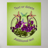 Butterflies over Abstracte ventilatorkunst op maat Poster (Voorkant)