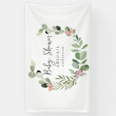 Butterflies over Baby shower banner (Verticaal)