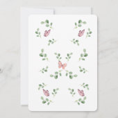 Butterflies over Baby shower Kaart (Achterkant)