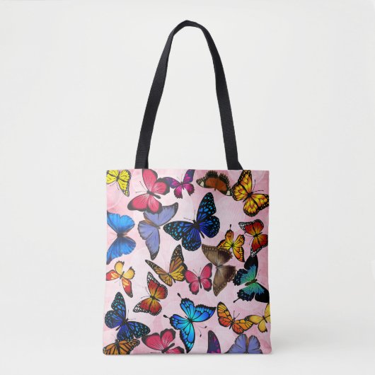 Butterflies over de Canvas tas van de vlinder (Voorkant)