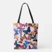 Butterflies over de Canvas tas van de vlinder (Achterkant)