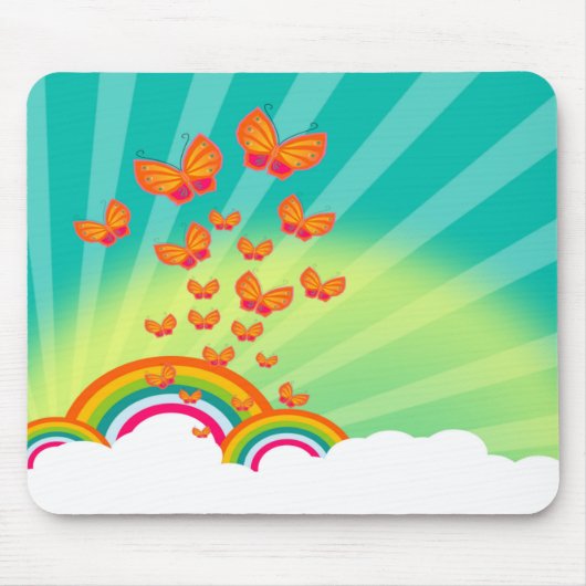 Butterflies over de Rainbows Mousepad TBA 3/10/09 Muismat (Voorkant)