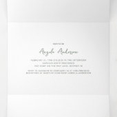 Butterflies over het hele Baby shower Drieluik Aankondiging (Binnenkant midden)