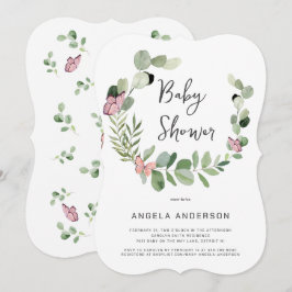 Butterflies over het hele Baby shower Kaart