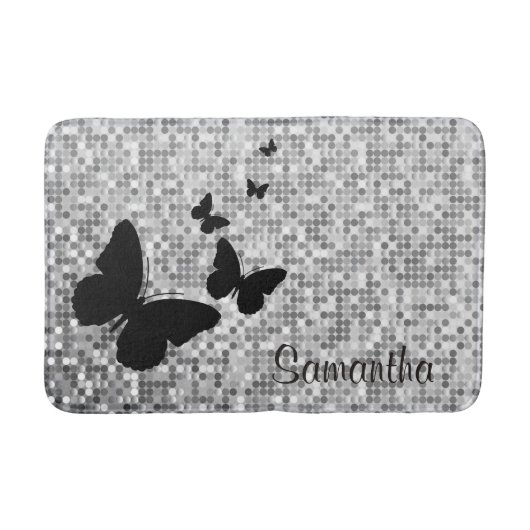 Butterflies over Tegels Design Bath Mat (Voorkant)